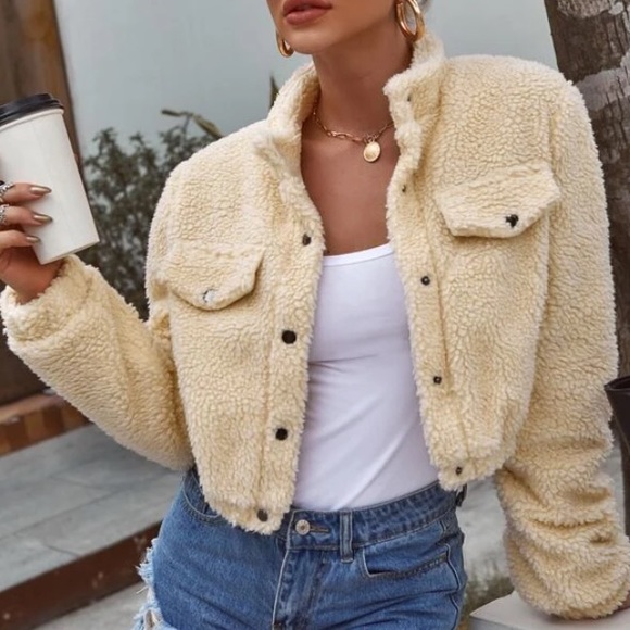 PrettyLittleThing Jackets & Blazers - Nude Teddy Jacket